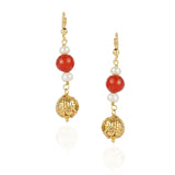 Gold Plated Tarana Carnelian Gold Bead String