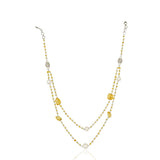 Silver Plated Tarana Yellow Quartz String