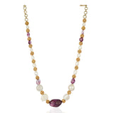 Gold Plated Tarana Ruby Jade String