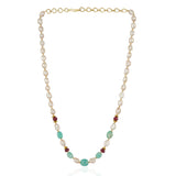 Gold Plated Tarana Pink Pearl String