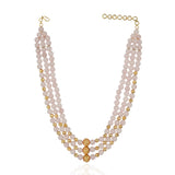 Gold Plated Tarana Rose Quartz String