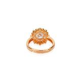 Forever Flower Zircon Rose Plated Ring