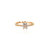 Forever Flower Zircon Rose Plated Ring