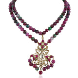 Gold Plated Pacchi Tourmaline Necklace Set