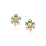 Grishma Gold Plated Zircon Pendant Set