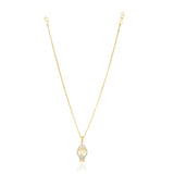 Grishma Gold Plated Zircon Ganesh Pendant