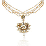 Gold Plated Pacchi Pearl Necklace Set
