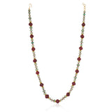 Gold Plated Tarana  Green Onyx String