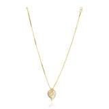 Grishma Gold Plated Zircon Pearl Pendant Set