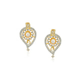 Grishma Gold Plated Zircon Pearl Pendant Set