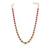 Gold Plated Tarana Coral Gold Bead String