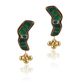 Gold Plated Pacchi Green Gold Chain Necklace Set