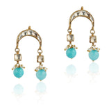 Gold Plated Pacchi Turquoise Necklace  Set