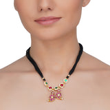 Gold Plated Sankrant Kundan Necklace