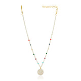 Grishma Gold Plated Zircon Pendant Set