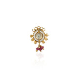 Gold Plated Ruby Kundan Nosepin