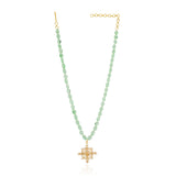 Grishma Gold Plated Zircon Fluorite Necklace Set