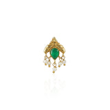Gold Plated Green Onyx Nosepin