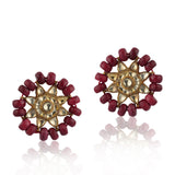 Gold Plated Pacchi Ruby Choker Set