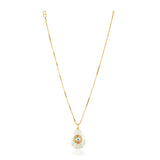 Grishma Gold Plated Evil Eye MOP Pendant Chain