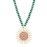 RATNA  CHAKRI GREEN NECKLACE