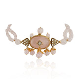 Gold Plated Pacchi Rose Quartz Choker Set