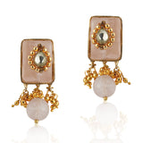 Gold Plated Pacchi Rose Quartz Choker Set
