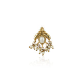 Gold Plated Kundan  Pearl Nosepin