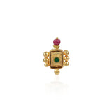 Gold Plated Green Onyx Nosepin