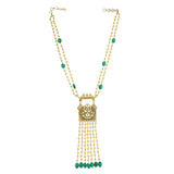 VILANDI GREEN GOLD TASSLE PENDANT