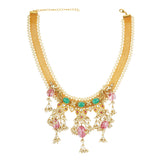 VILANDI KUNDAN GOLD FLORAL NECKLACE SET