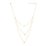 Grishma Rose Plated Zircon Triple Line Set