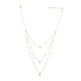 Grishma Rose Plated Zircon Triple Line Set