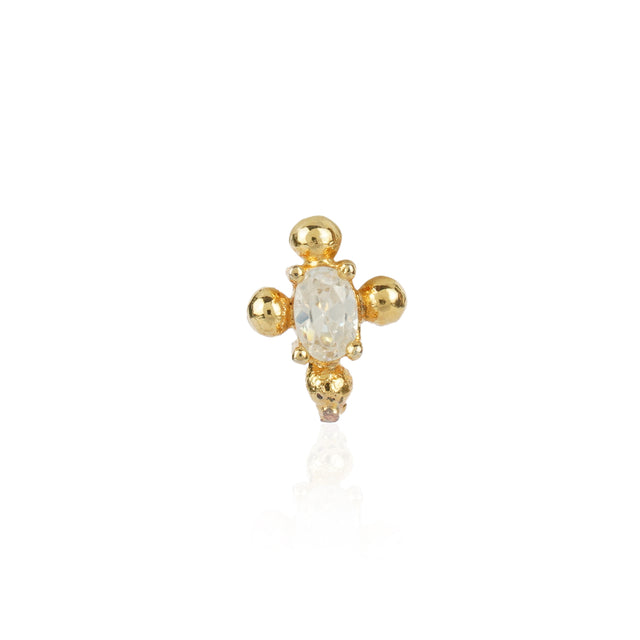Gold Plated Zircon Nosepin