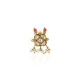 Gold Plated Coral Nosepin