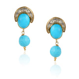Gold Plated Valentine Turquoise Kundan Necklace Set