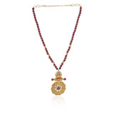Gold Plated Valentine Kundan Necklace Set