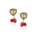 Gold Plated  Valentine Kundan Laxshmi  Coral Necklace Set