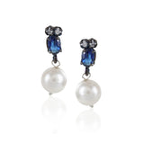 Silver Plated Valentine Blue Zircon Necklace Set