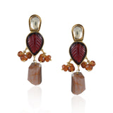 Gold Plated Taraash Kundan Jasper Necklace Set