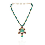 Gold Plated Taraash Tourmaline Necklace set