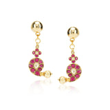 Gold Plated Sankrant Red Ambi Kundan Necklace Set