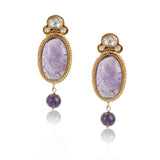 Gold Plated Taraash  Amethyst Kundan Necklace Set