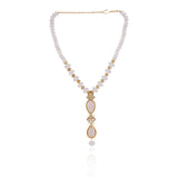 Gold Plated Taraash Pink Kundan Necklace Set