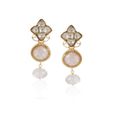 Gold Plated Taraash Pink Kundan Necklace Set