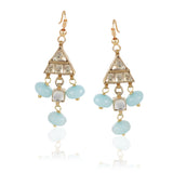 Gold Plated Blue Kundan Necklace Set