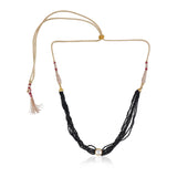 Gold Plated Valentine Kundan Black  Onyx Choker Set