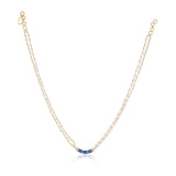 Gold Plated Valentine Blue Necklace Set