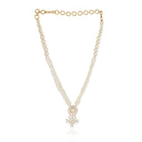 Gold Plated Valentine Pearl Gold Necklace Set