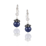 Silver Plated Valentine Victorian Pink Blue Lariat Necklace Set